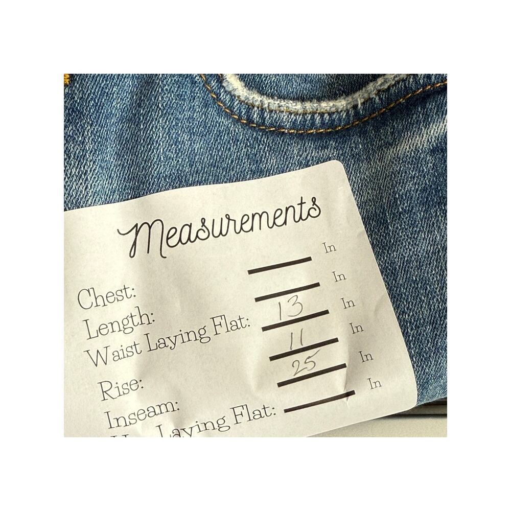 ZARA Bootcut High Rise Straight Jean Stretch Raw Hem Zip Button 2 Blue #3324 - Picture 8 of 14